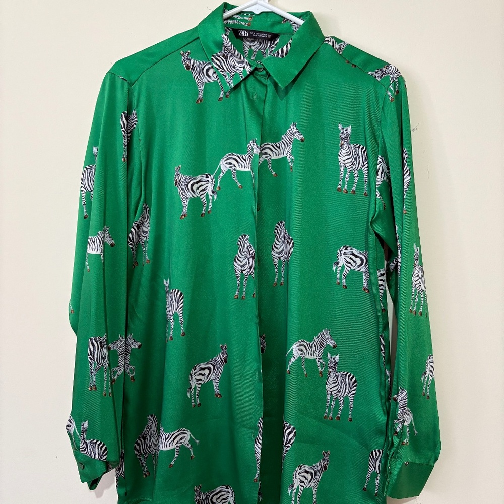 Zara Zebra Print Blouse